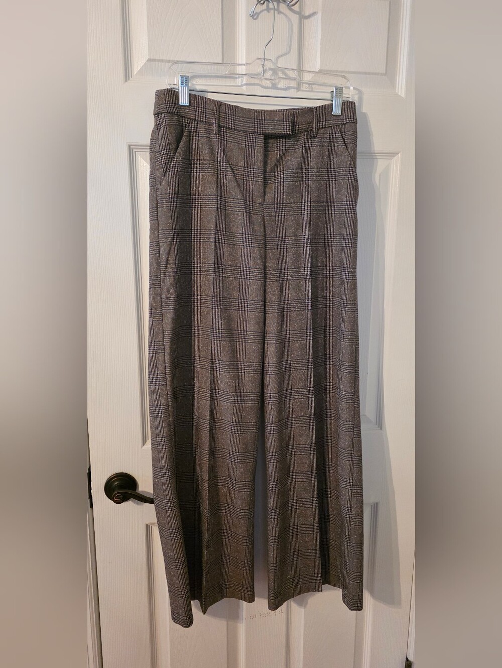 Express Womens Gray Plaid Dress Pants